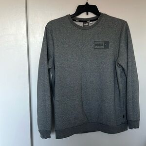 PUMA Men’s sweats pullover crew neck size Large color gray